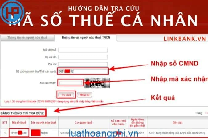 Các bước tra cứu mã số thuế cá nhân