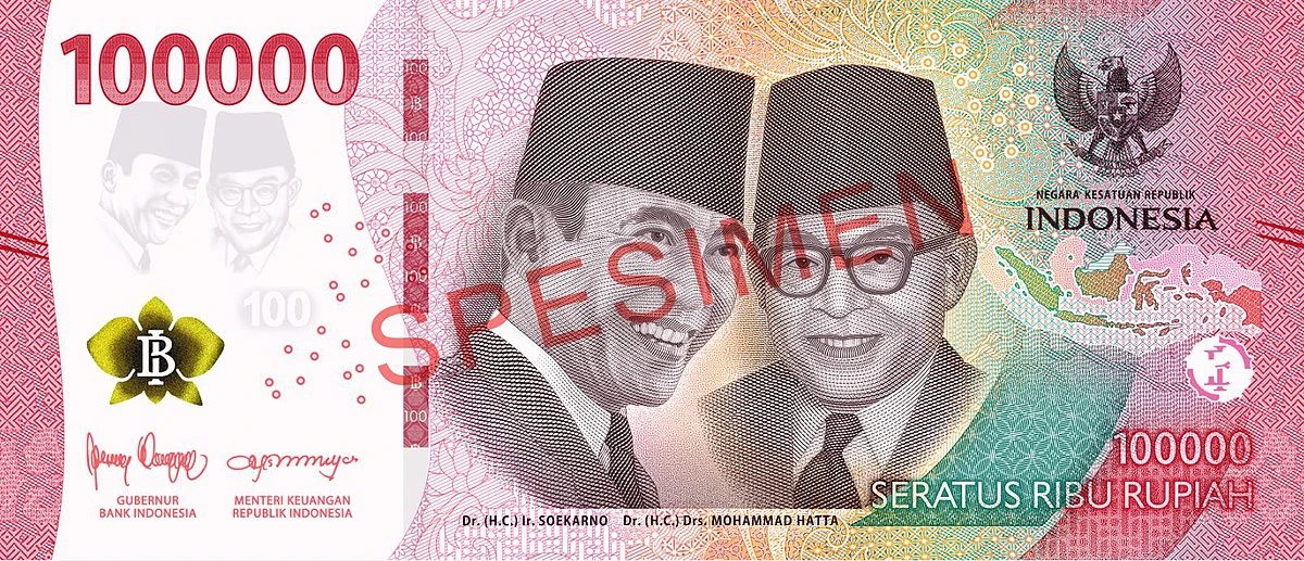 Thiết kế mới 100.000 Rupiah