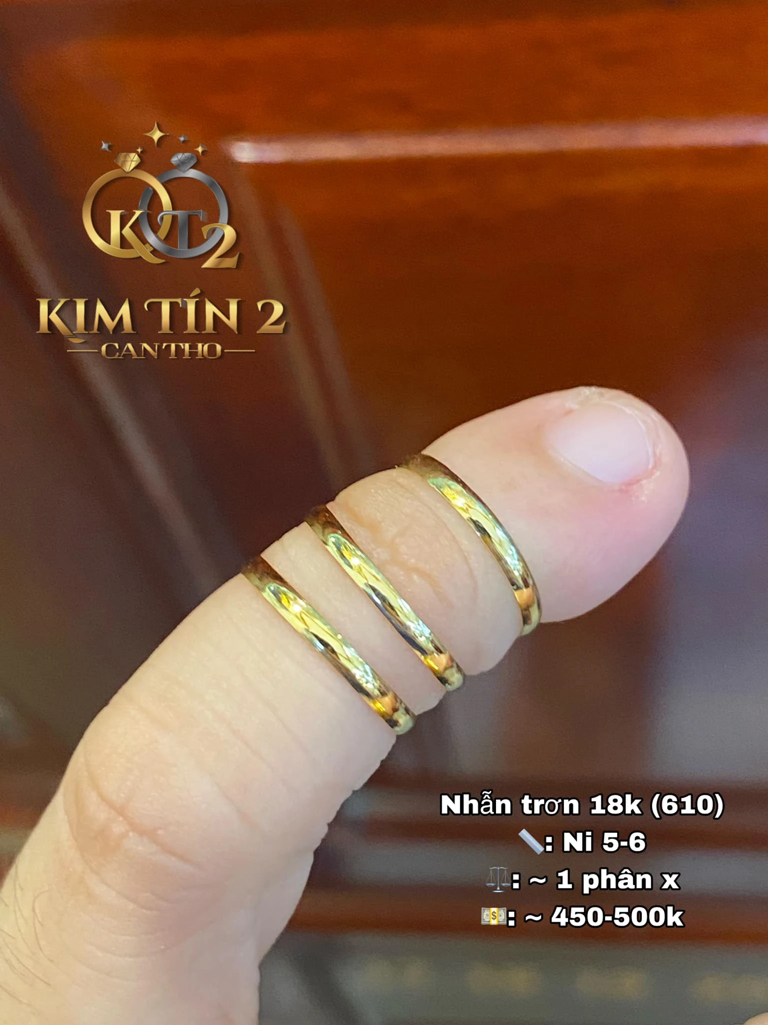 Nhẫn vàng trơn 18K