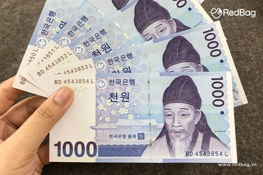 1000 Won và giá trị tương ứng