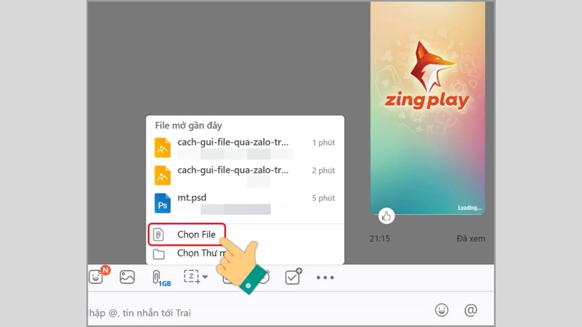 Gửi file PowerPoint trên điện thoại
