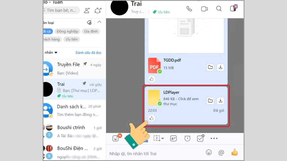 Gửi file PowerPoint qua Zalo 2