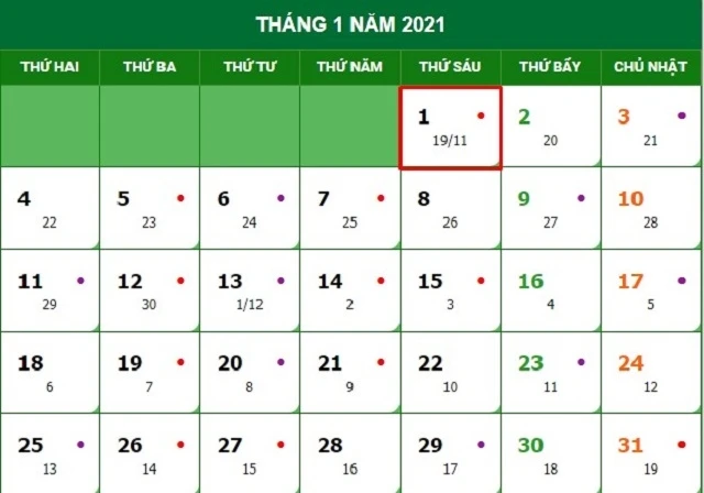 Lịch Vạn Niên 2025