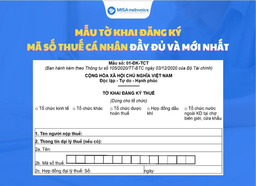 Mẫu tờ khai đăng ký mã số thuế cá nhân