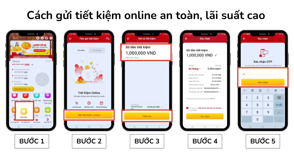 Cách gửi tiết kiệm online