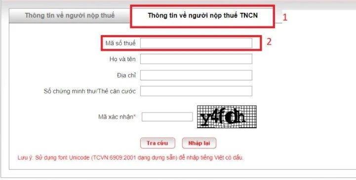 Tra cứu thông tin người nộp thuế