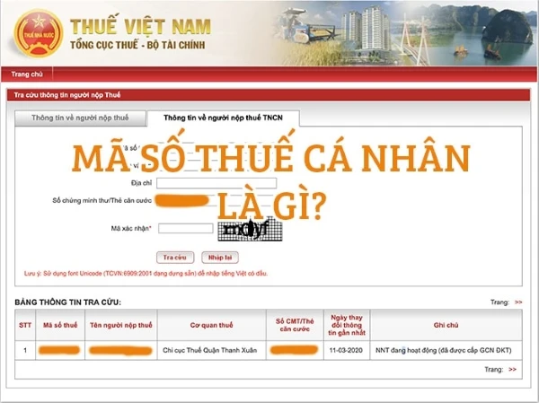 Kiểm tra mã số thuế cá nhân