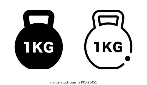 1kg weight icon