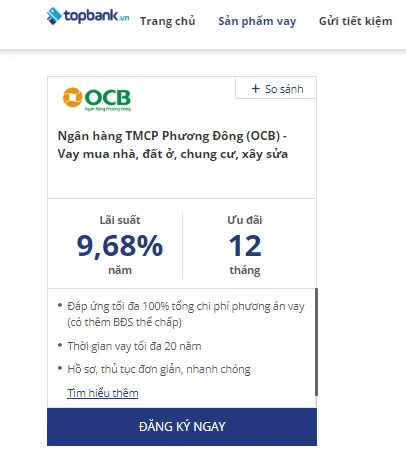 Vay mua nhà OCB
