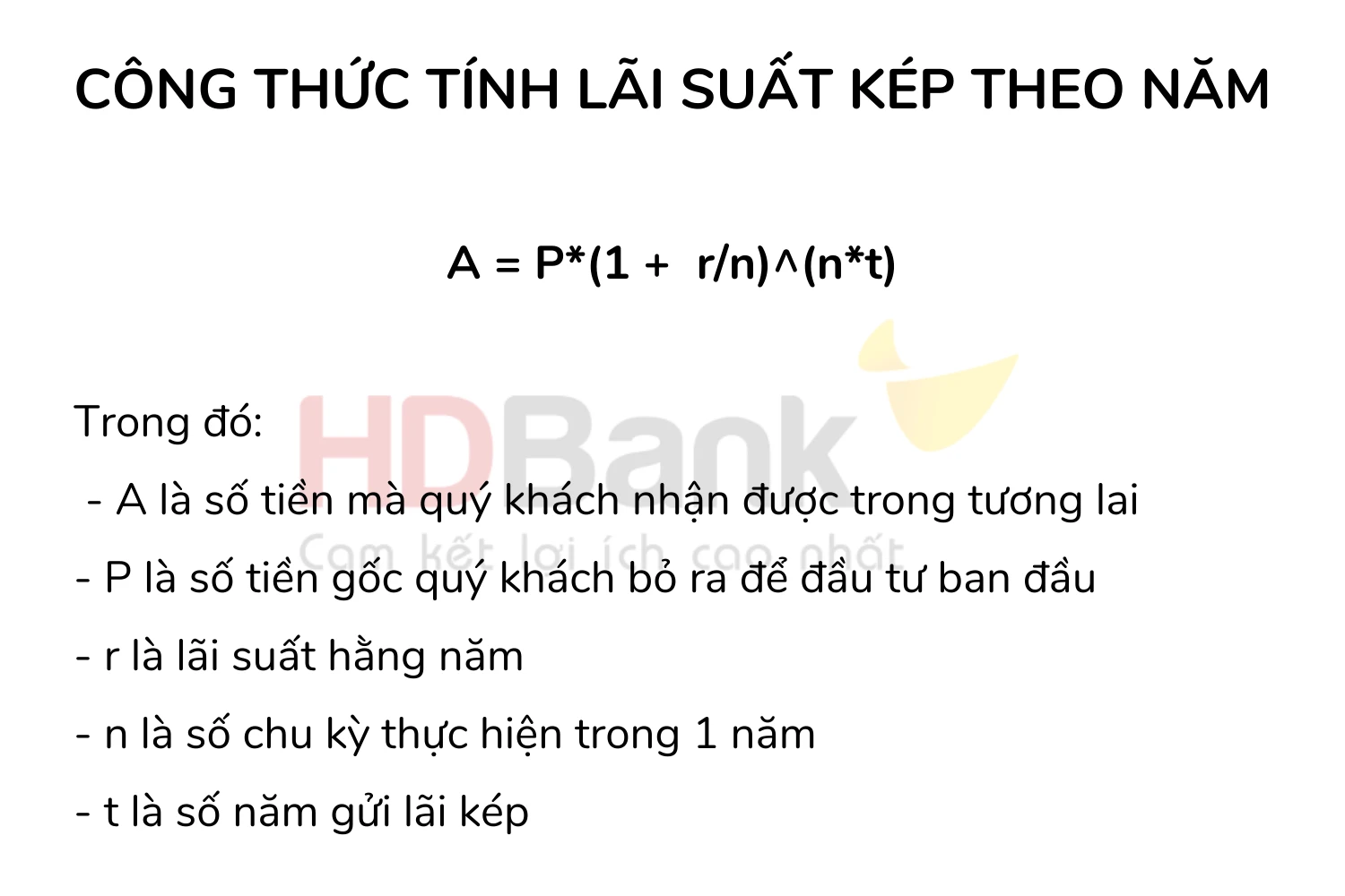 Công thức tính lãi suất kép