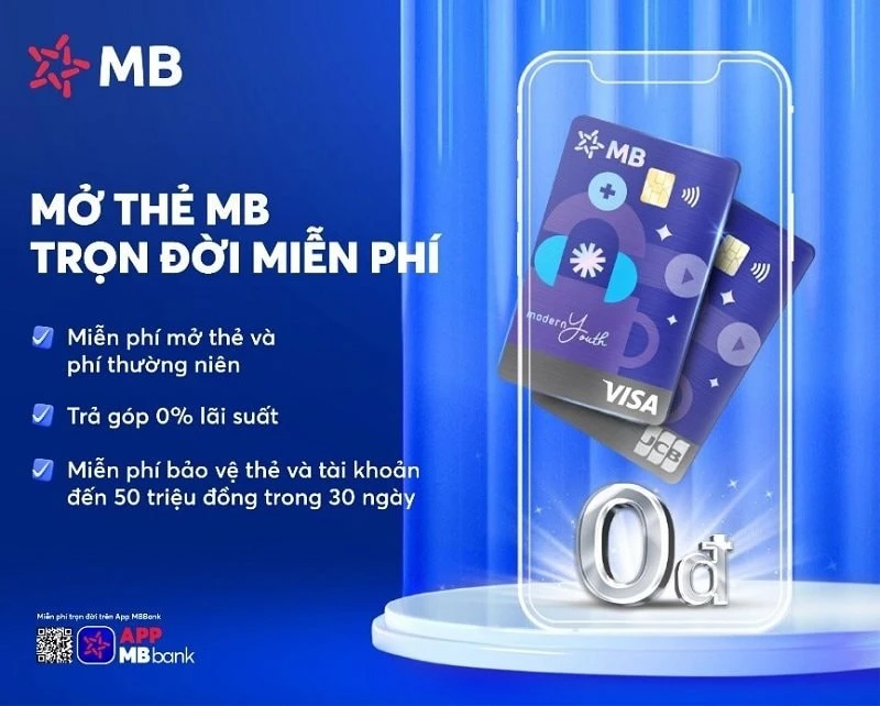 Mặt tiền thẻ tín dụng MB