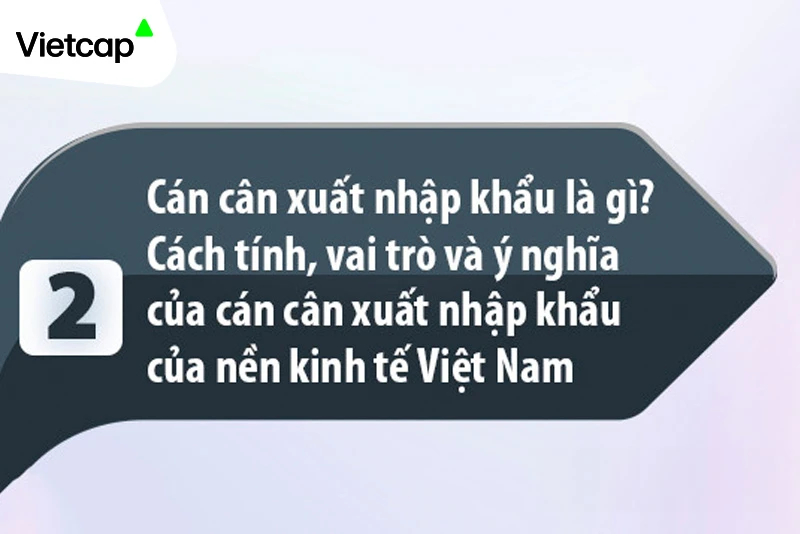 Cán cân xuất nhập khẩu cần thiết