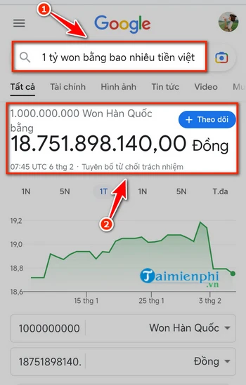 Tỷ giá Won hôm nay