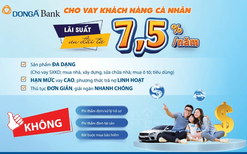 Lãi suất cho vay ngân hàng Đông Á