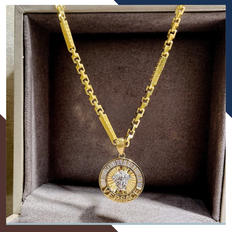 Dây chuyền mặt Versace 3 chỉ