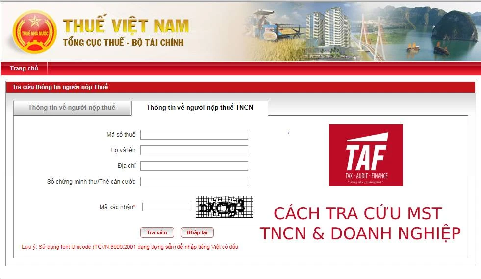 Tra cứu mã số thuế doanh nghiệp