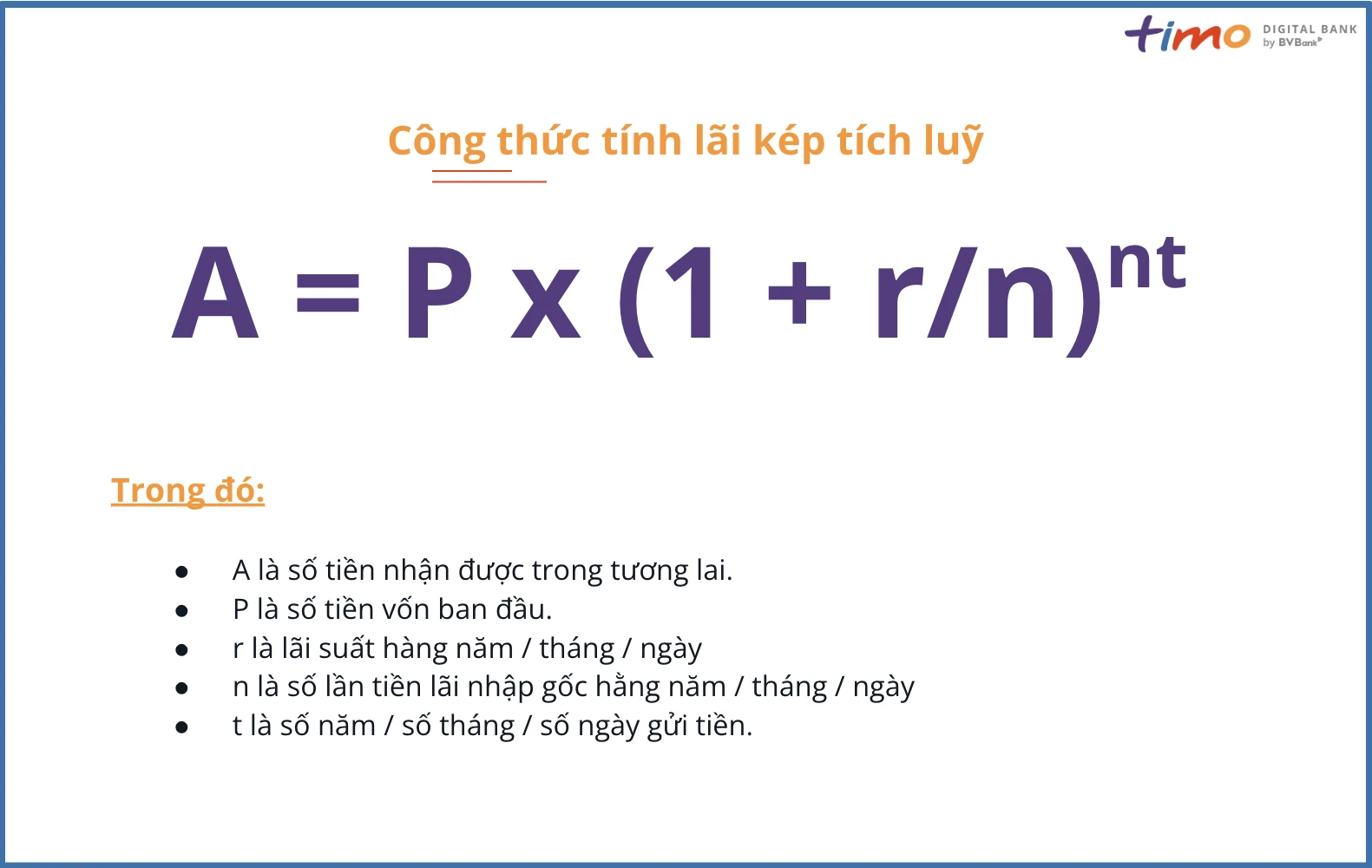 Công thức lãi suất kép