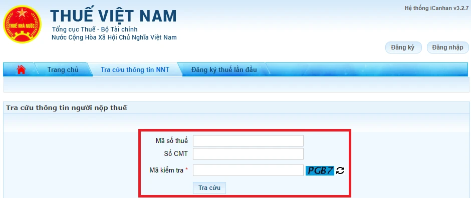 Tra cứu mã số thuế trên website