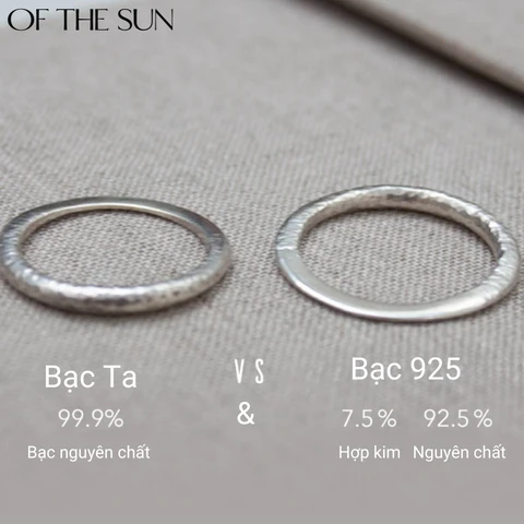 So sánh bạc ta và bạc 925