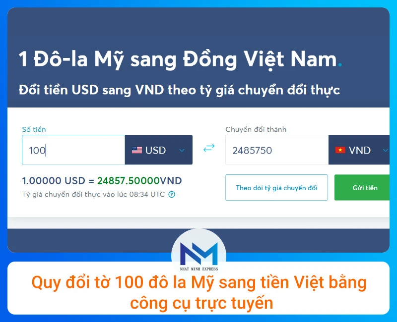 Cách chuyển đổi USD sang VND