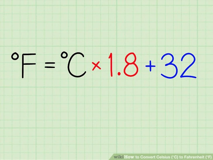 Cách chuyển đổi từ độ C sang độ F