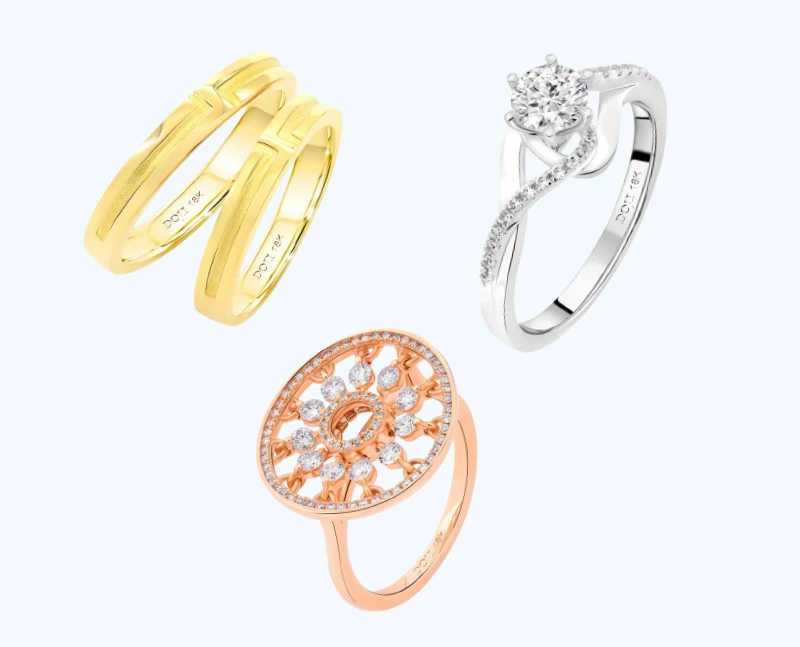 Một số sản phẩm vàng 18K
