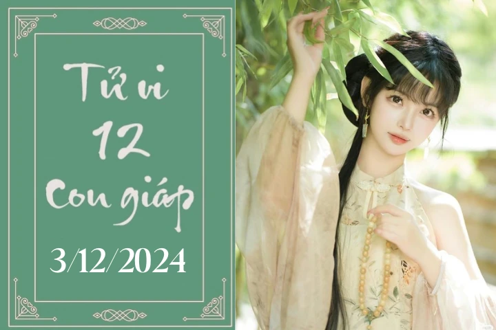 Tử vi 12 con giáp hôm nay ngày 3/12/2024: Mão tiêu cực, Tuất nóng vội 