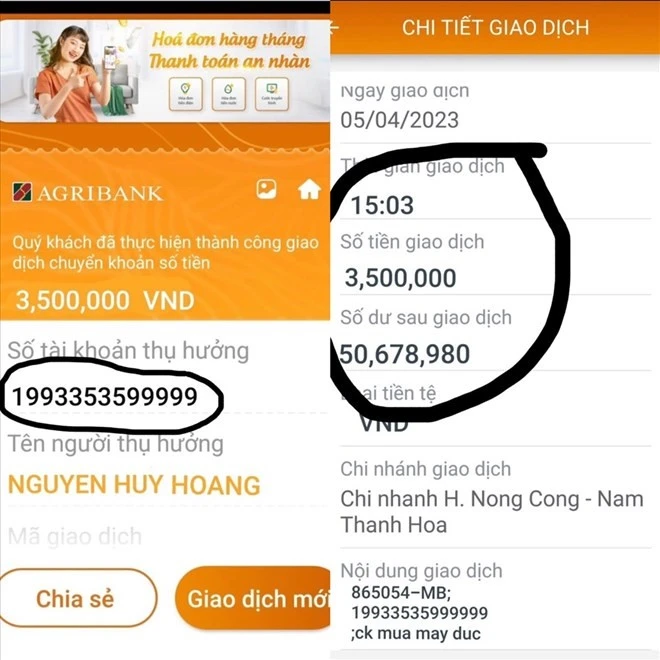 An toàn giao dịch trực tuyến và hình thức chuyển khoản