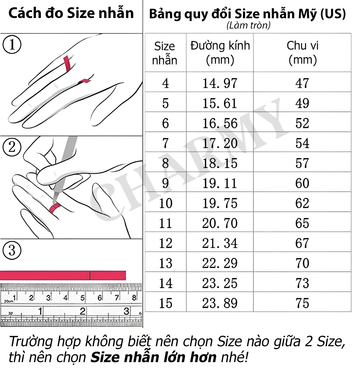 Cách đo size nhẫn nhanh chóng CHUẨN nhất