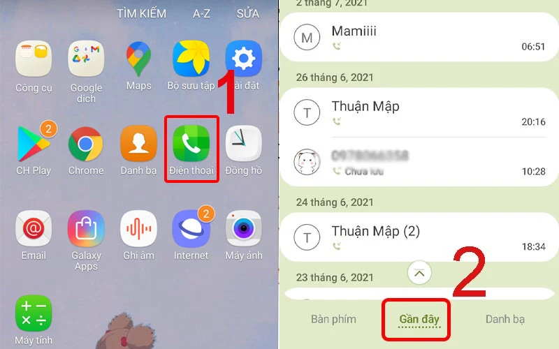 Cách hiển thị cuộc gọi gần đây, sửa lỗi điện thoại không hiện cuộc gọi - Thegioididong.com