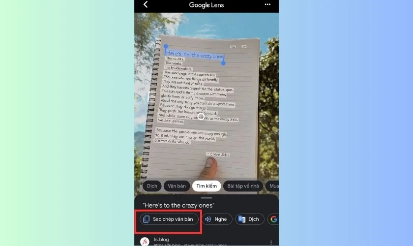 Cách sao chép văn bản từ hình ảnh trên iPhone siêu dễ