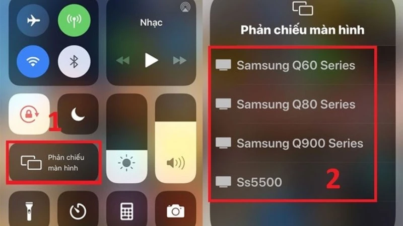 Cách phản chiếu màn hình iPhone lên tivi Samsung chi tiết, đơn giản - Thegioididong.com