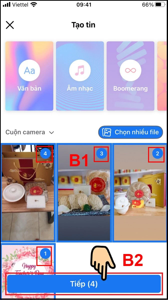 Cách đăng nhiều ảnh trên cùng 1 story Facebook