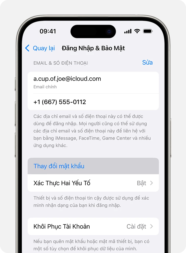 Nếu bạn quên mật khẩu Tài khoản Apple