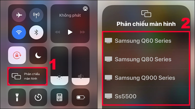 Cách phản chiếu màn hình iPhone lên tivi Samsung chi tiết, đơn giản - Thegioididong.com