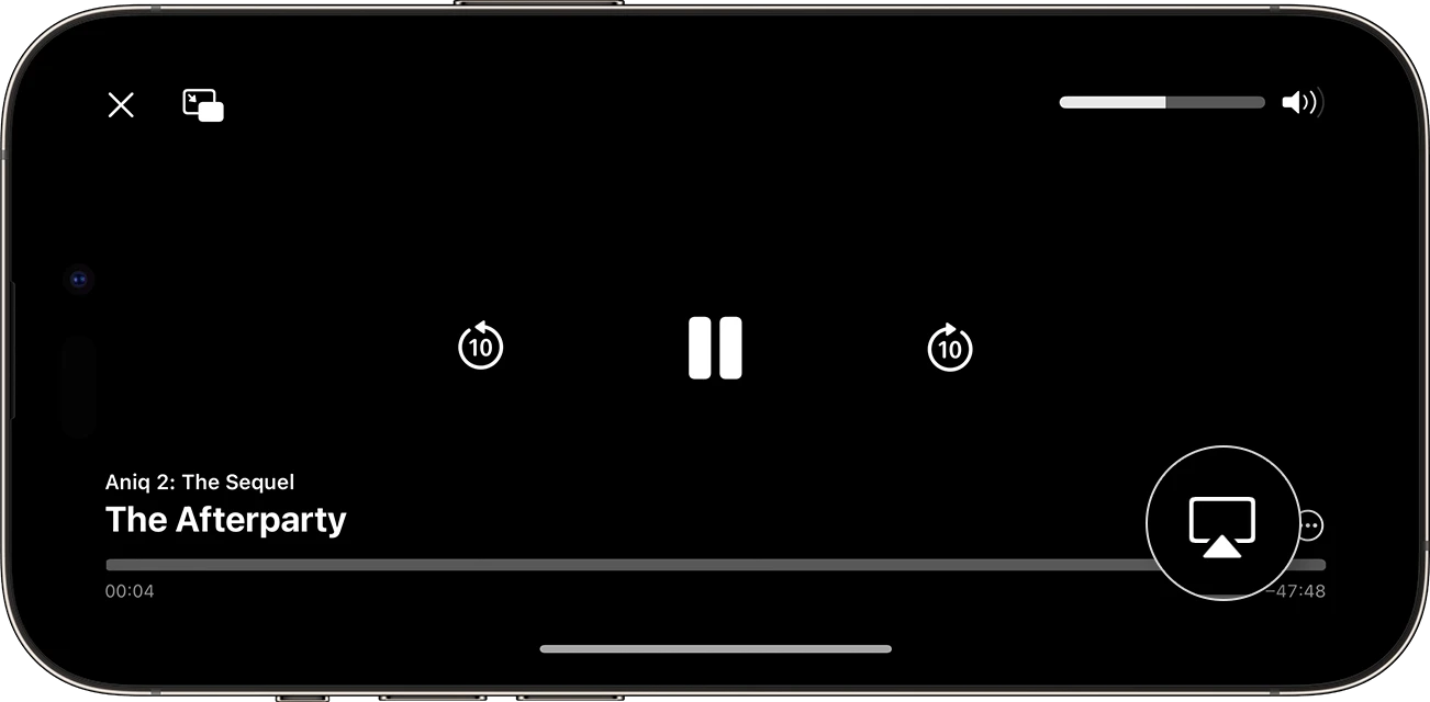 Sử dụng AirPlay để phát trực tuyến video hoặc phản chiếu màn hình iPhone hoặc iPad