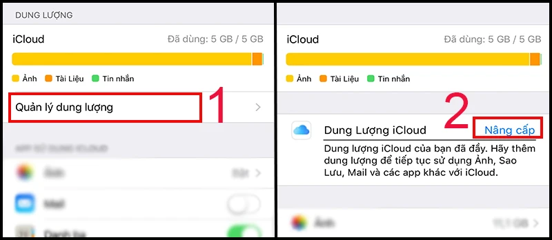 Cách mua thêm dung lượng iCloud cho iPhone, iPad, Macbook