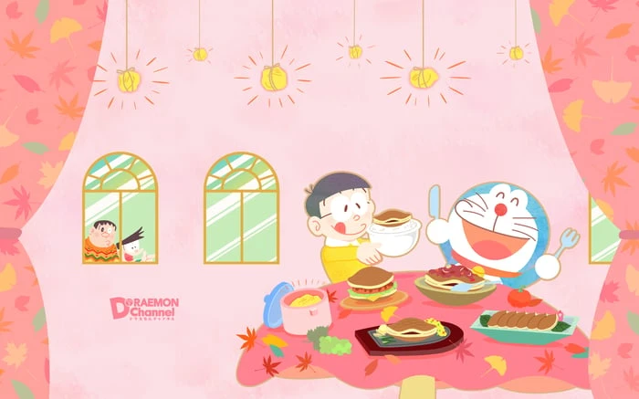 Bức tranh Doremon dễ thương, hình nền Doremon xinh đẹp