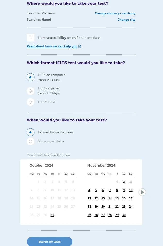 Hướng dẫn cách đăng ký thi Ielts tại IDP và BC chi tiết mới nhất
