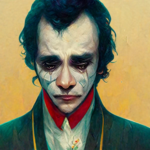 Bức tranh thằng hề khóc đẹp