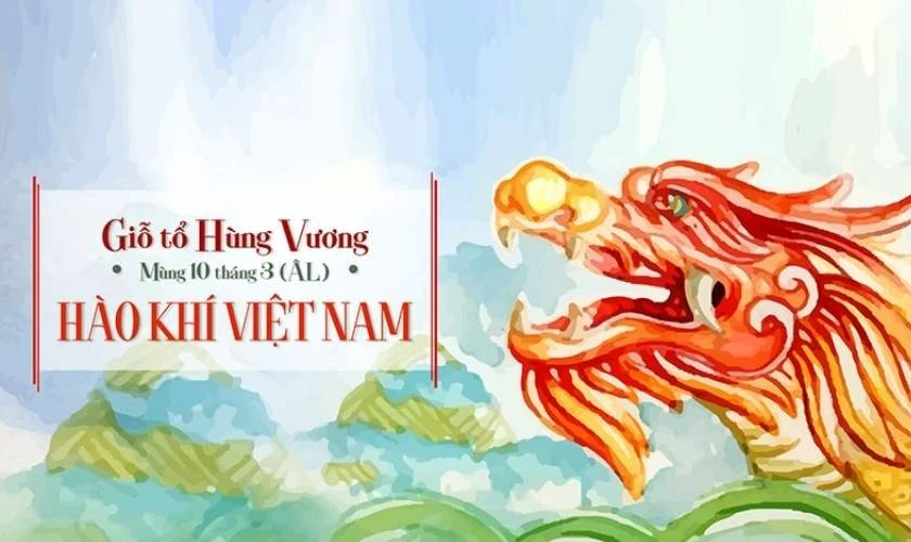 Gợi ý các mẫu poster, tranh vẽ Giỗ Tổ Hùng Vương đẹp, ý nghĩa