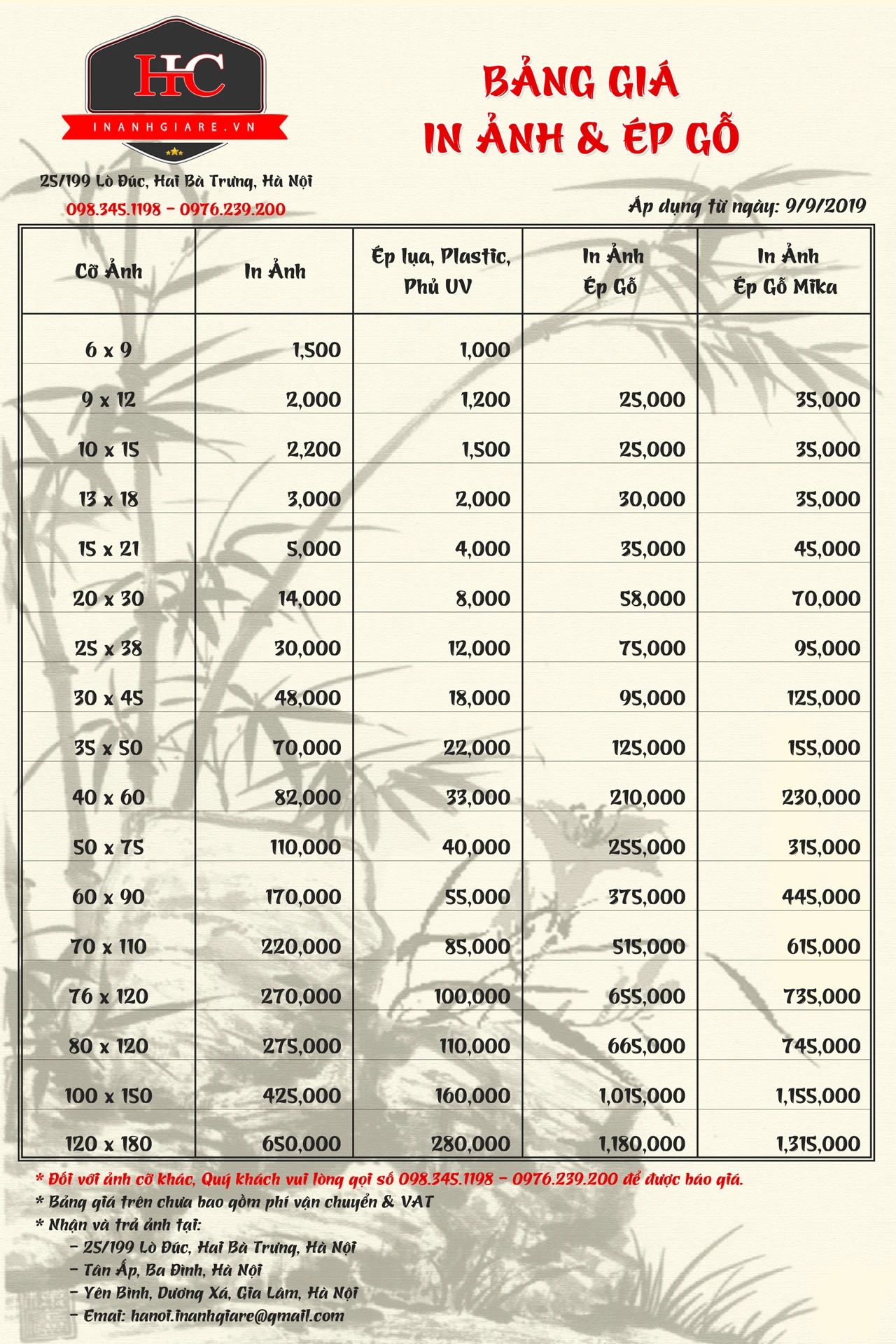 IN ẢNH GIÁ RẺ - CHẤT LƯỢNG, GIÁ CẢ, THỜI GIAN