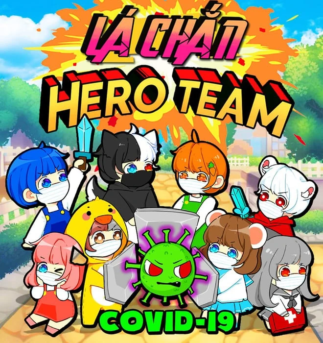 Hình ảnh dễ thương của Hero Team