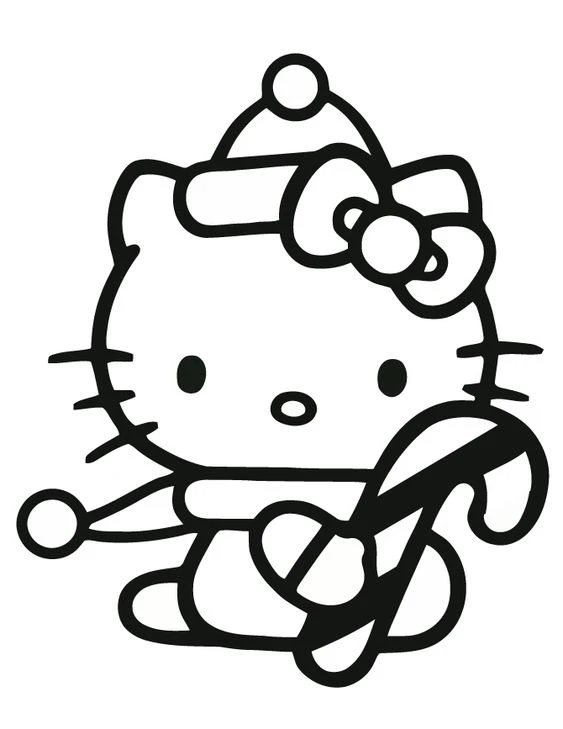 Bộ 40+ mẫu tranh tô màu Hello Kitty dành tặng bé yêu