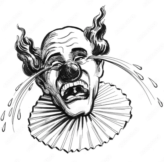 Bức tranh thằng hề khóc đẹp