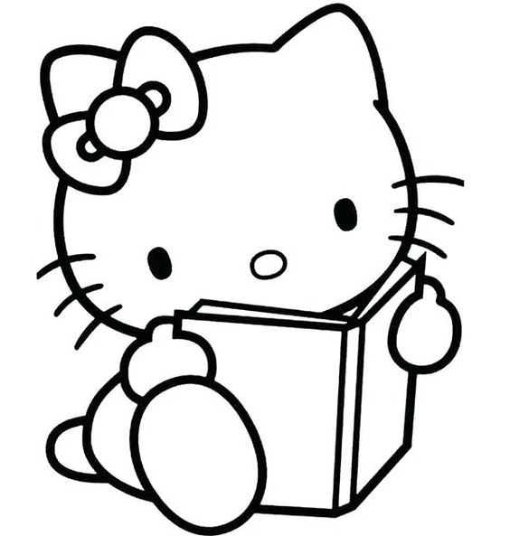 Bộ 40+ mẫu tranh tô màu Hello Kitty dành tặng bé yêu