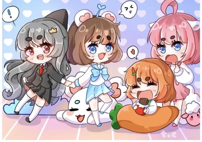 Hình ảnh dễ thương của Hero Team