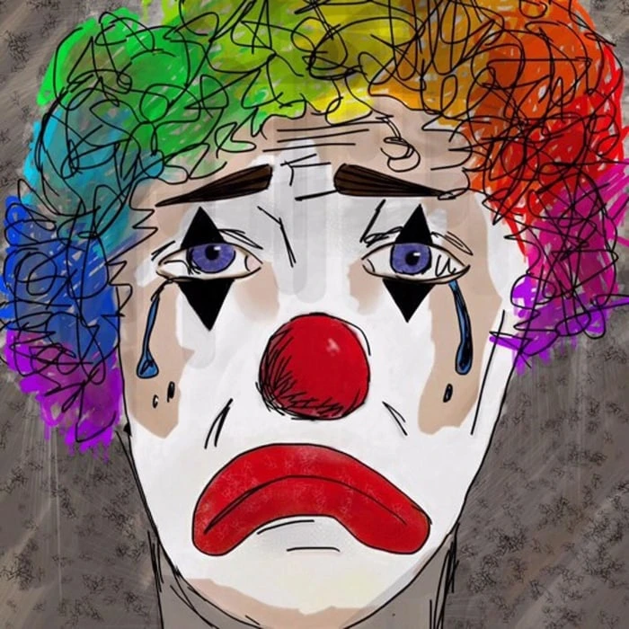 Bức tranh thằng hề khóc đẹp