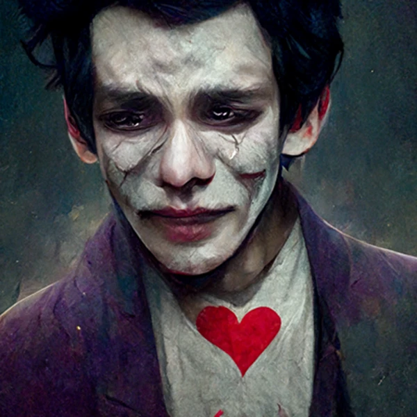 Bức tranh thằng hề khóc đẹp