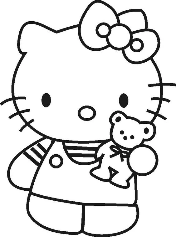 Bộ 40+ mẫu tranh tô màu Hello Kitty dành tặng bé yêu